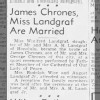 Marriage Chrones-Landgraf 1940