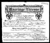 Fred Bremer and Marie Braun Marriage License