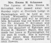 Obit Emma H Schuman-Kennebec_Journal_1934_11_06_4