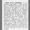 Obituary Hans Landgraf