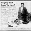 Burglary Loot found in Canal 1961