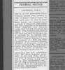 Funeral Notice Theodor Clarence Landgraf