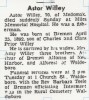 Astor Stephen WILLEY